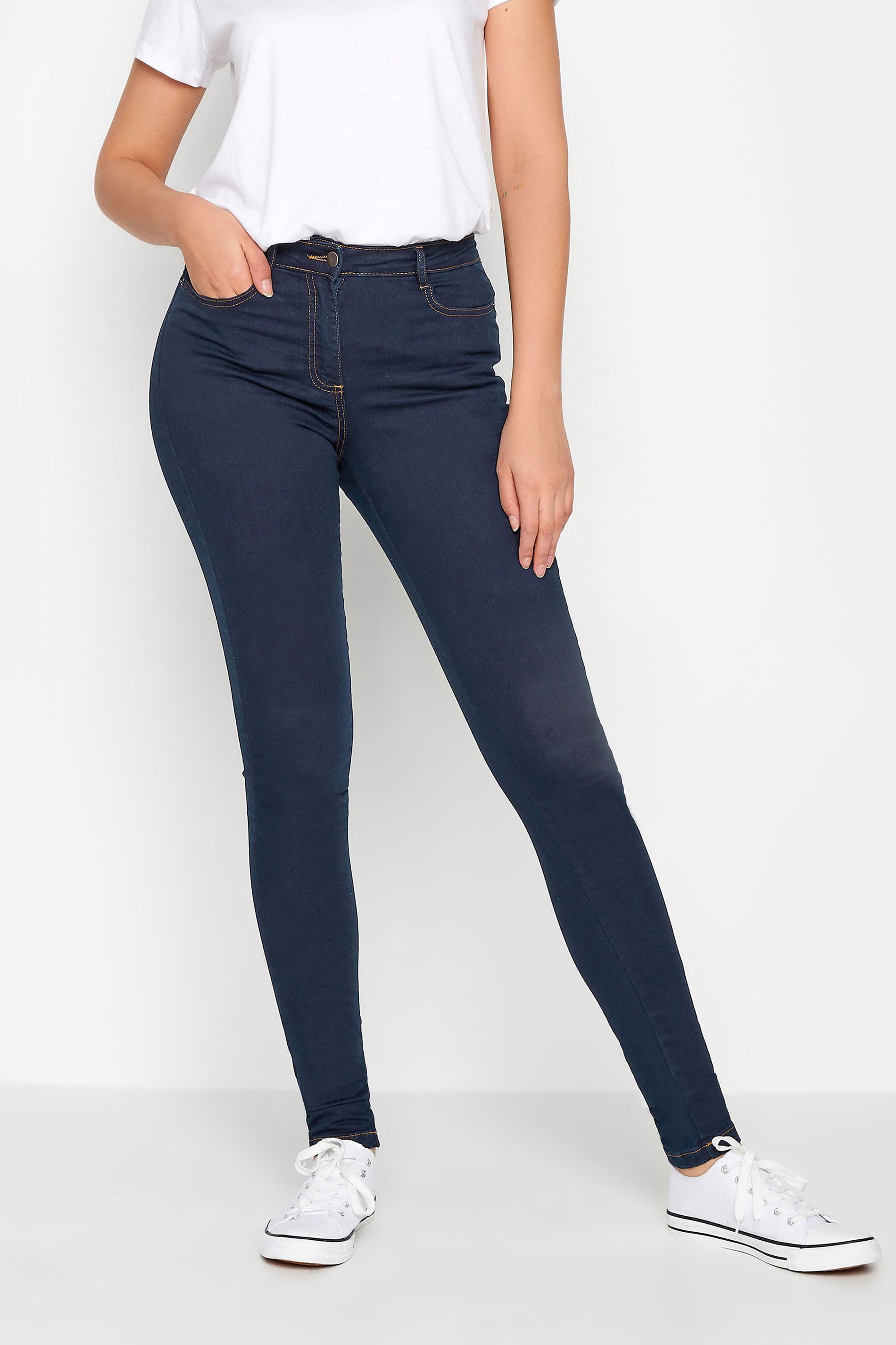 LTS Tall Indigo Blue Washed AVA Stretch Skinny Jeans | Long Tall Sally