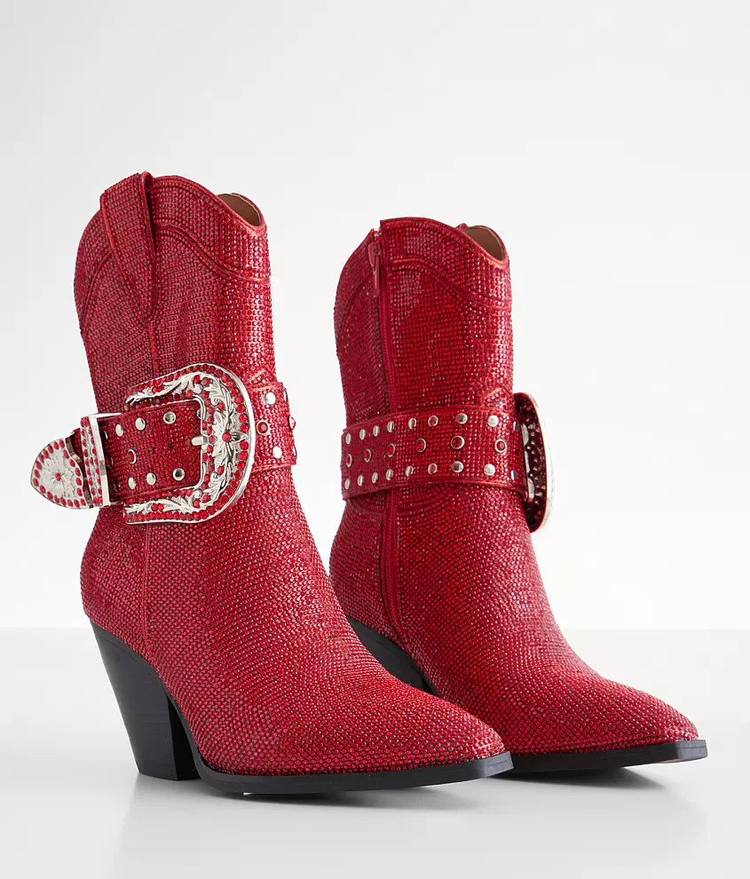Antonia Rhinestone Western Ankle Boot | Buckle