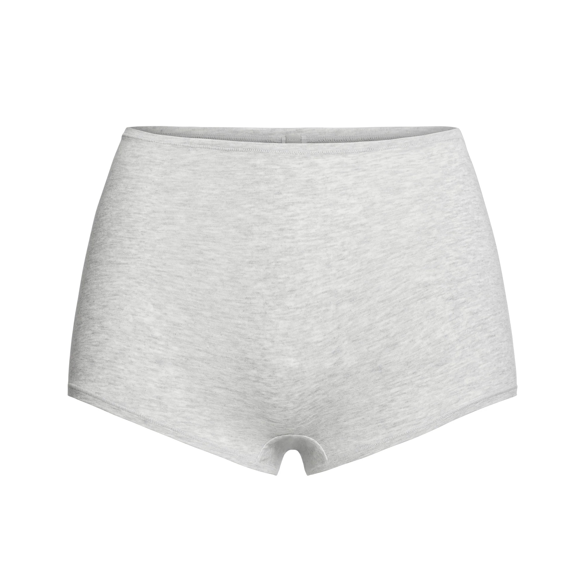 COTTON JERSEY BOY SHORT | LIGHT HEATHER GREY | SKIMS (US)