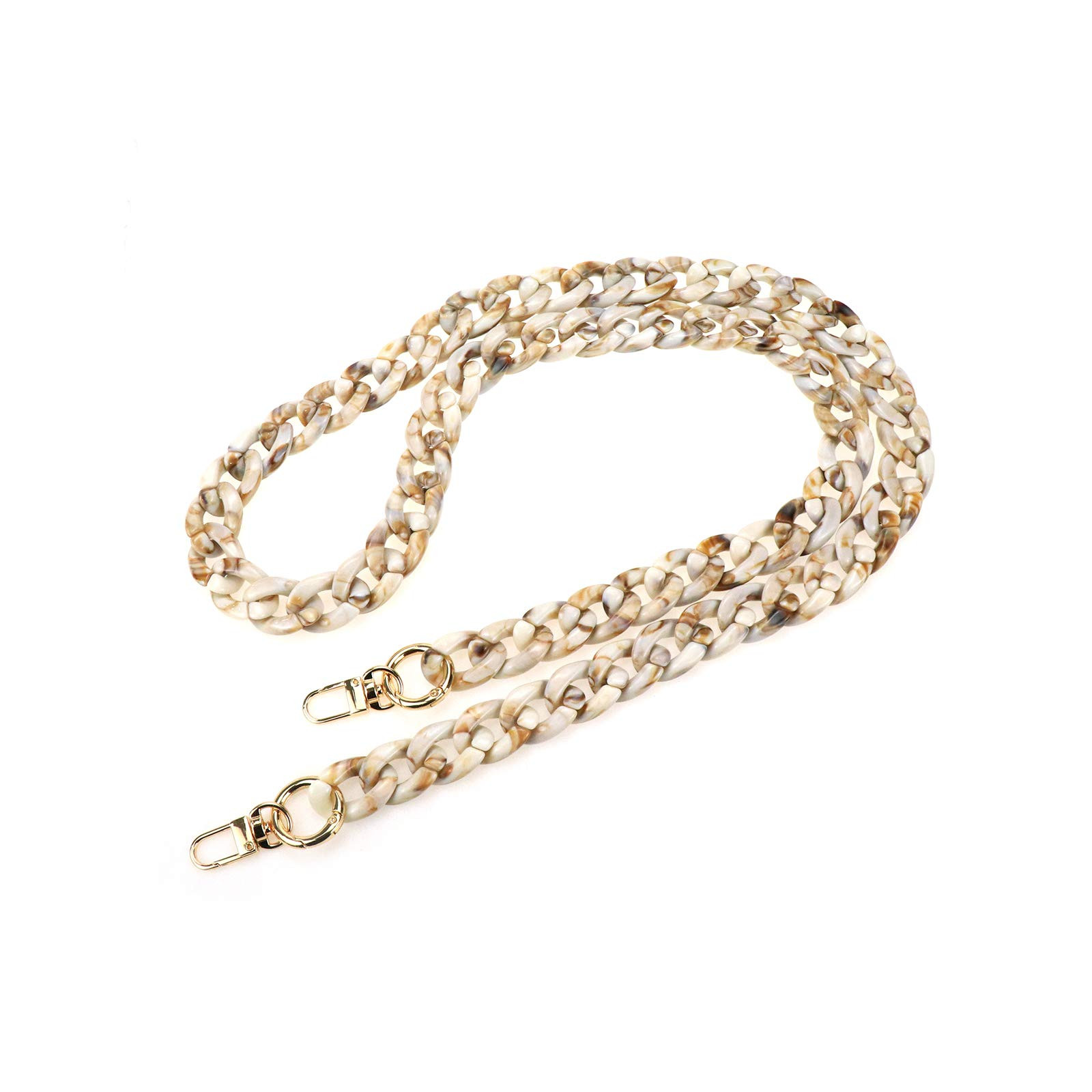 47.24Inches DIY Acrylic Resin Bag Strap Chain,Clear Hand Bag Chain Replacement for Ladies Bag Cha... | Amazon (US)