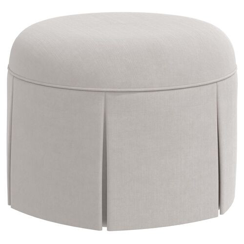 Liza Velvet Skirted Ottoman | One Kings Lane
