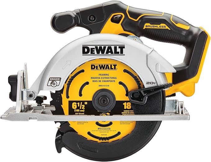 DEWALT 20V MAX* Circular Saw, 6-1/2-Inch, Cordless, Tool Only (DCS565B) | Amazon (US)