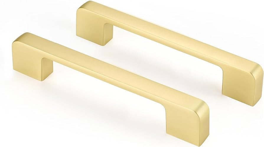 Rergy 5 Pack Cabinet Pulls Gold 5 in Cabinet Handles LS9901GD128 Solid Modern Drawer Pulls Gold C... | Amazon (US)