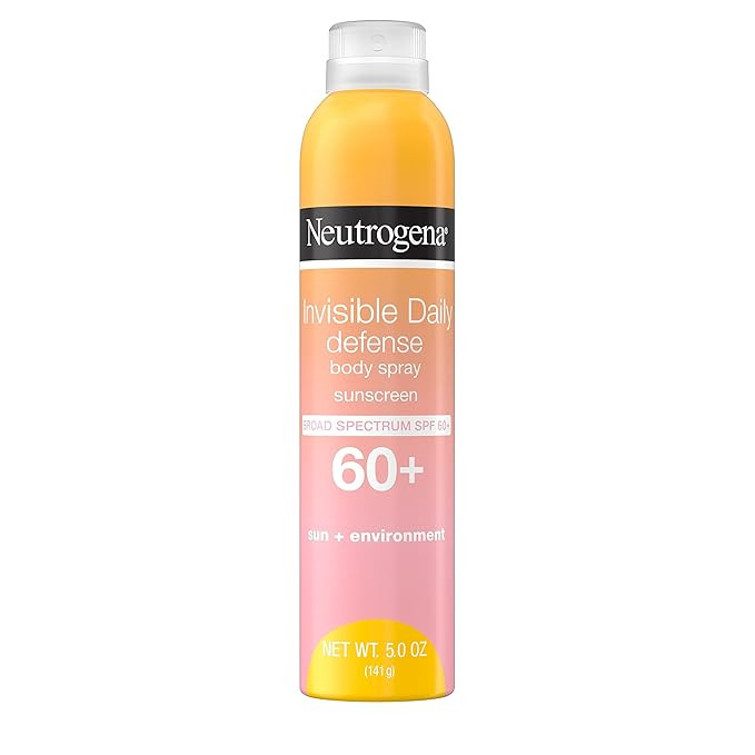 Neutrogena Invisible Daily Defense Body Sunscreen Spray, Broad Spectrum SPF 60+, Oxybenzone-Free ... | Amazon (US)