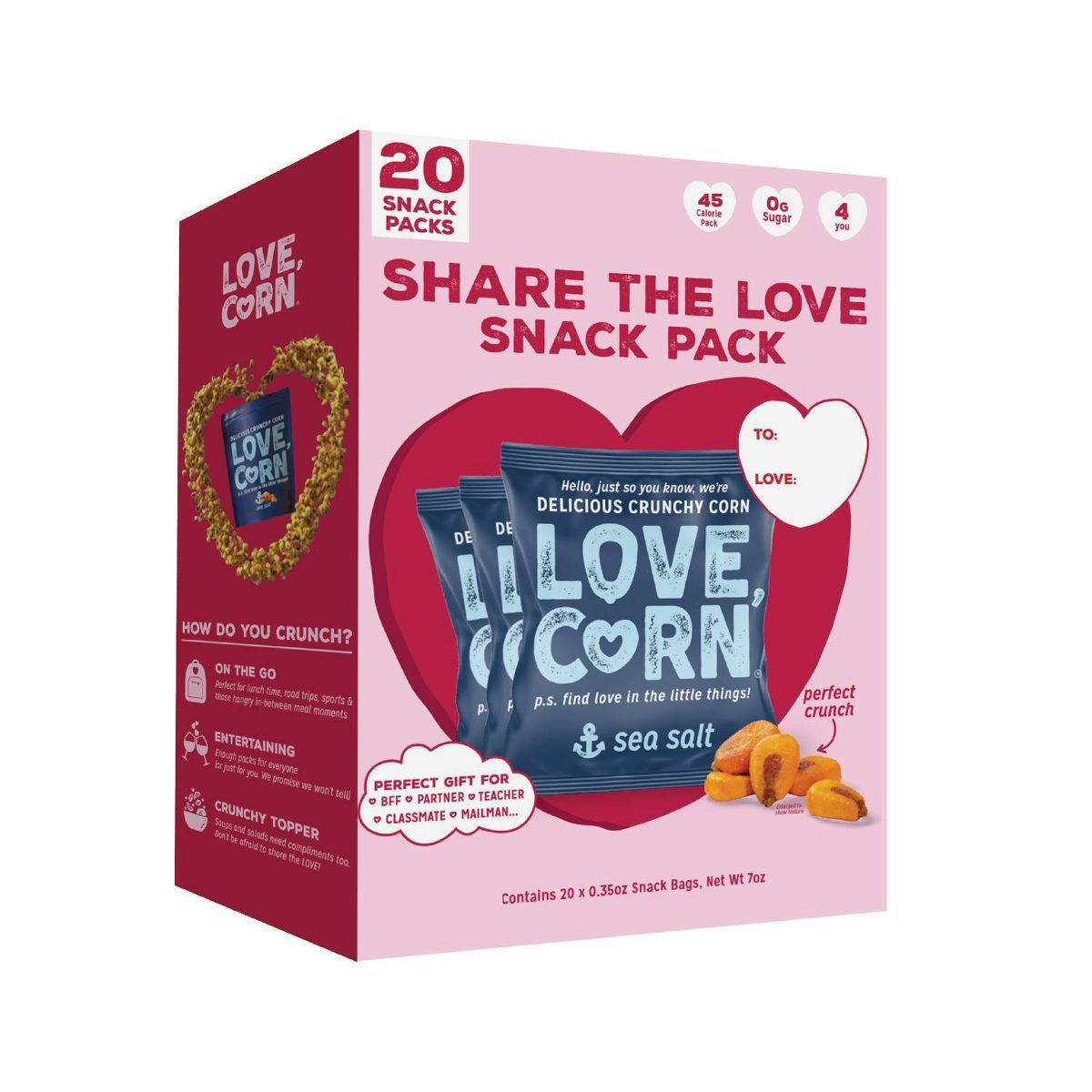 Love Corn Valentine's Sea Salt - 7oz/20ct | Target