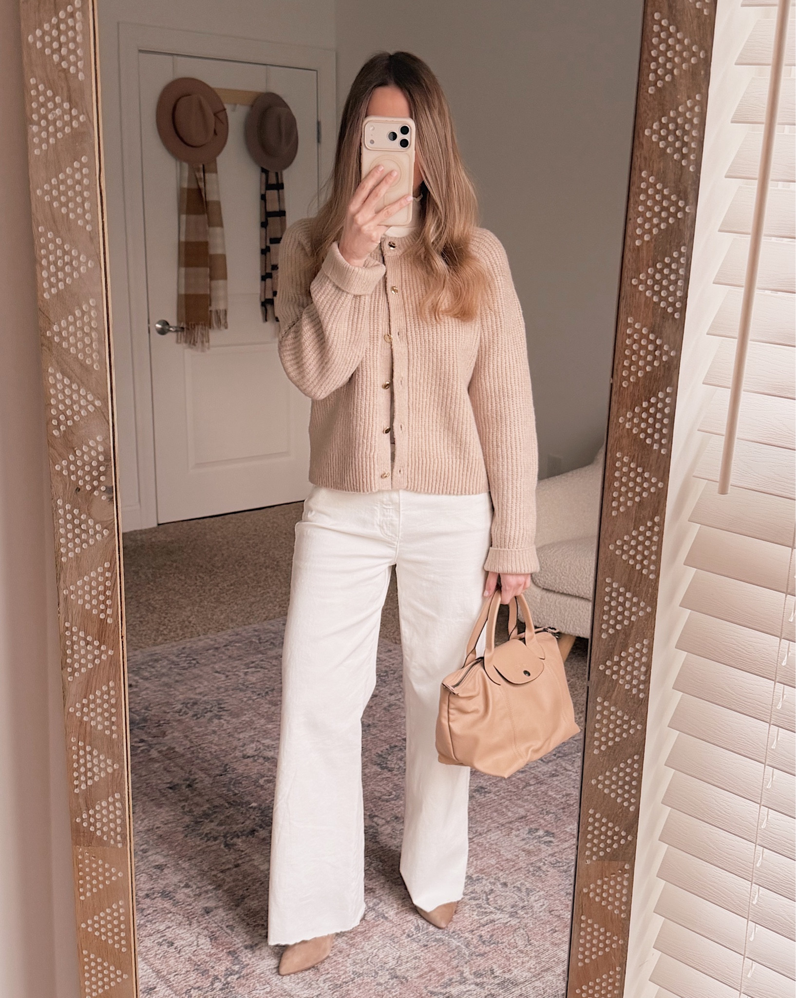 When you need it going out outfit that’s polished uncomfortable, this is a great option! Wearing XS in the cardigan ￼

#LTKWorkwear #LTKOver40 #LTKValentine