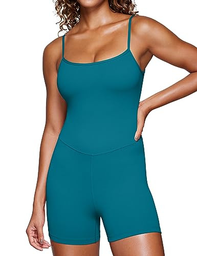 CRZ YOGA Womens Butterluxe Athletic Adjustable Strap Rompers Workout One Piece Sleeveless Jumpsui... | Amazon (US)