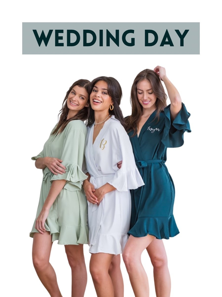 Green bridesmaid robes. Green bridesmaid proposal.

#LTKSeasonal #LTKWedding #LTKFindsUnder50