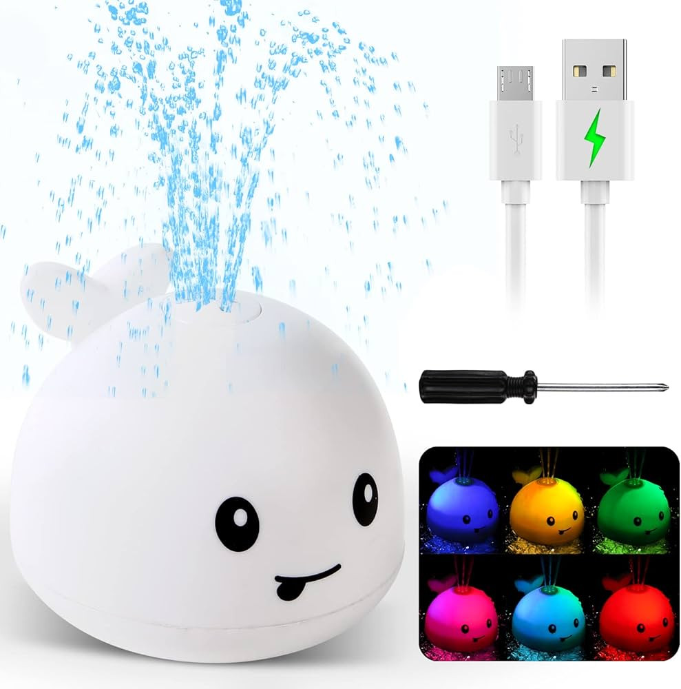 2023 Upgraded Baby Bath Toys, 1500 mAh Rechargeable Bath Toys with Double Layer Waterproof, Light... | Amazon (US)
