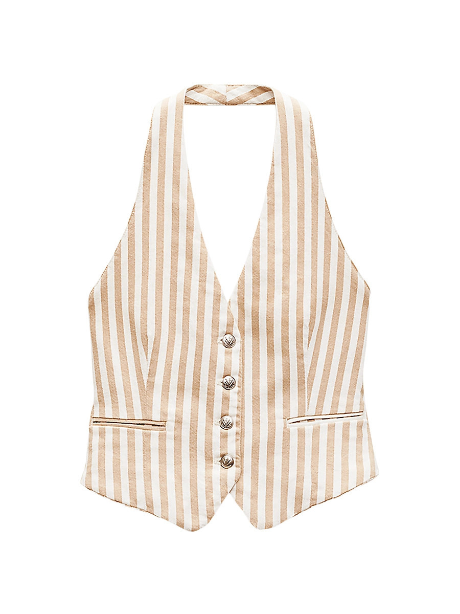 Women's Ethel Striped Vest - Tanstripe - Size 8 | Saks Fifth Avenue