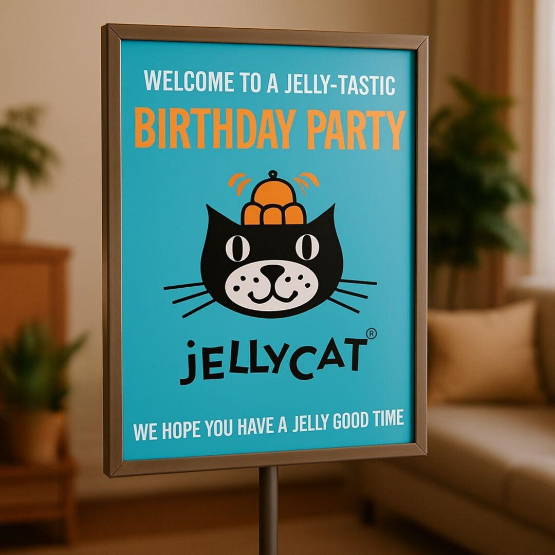Jellycat Themed Welcome Sign Blue Orange White Fun Jellytastic Jelly Fun for Kids Children Party ... | Etsy (US)