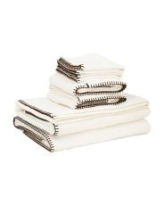 6Pc Shell Stitch Towel Bundle, Cotton | TJ Maxx