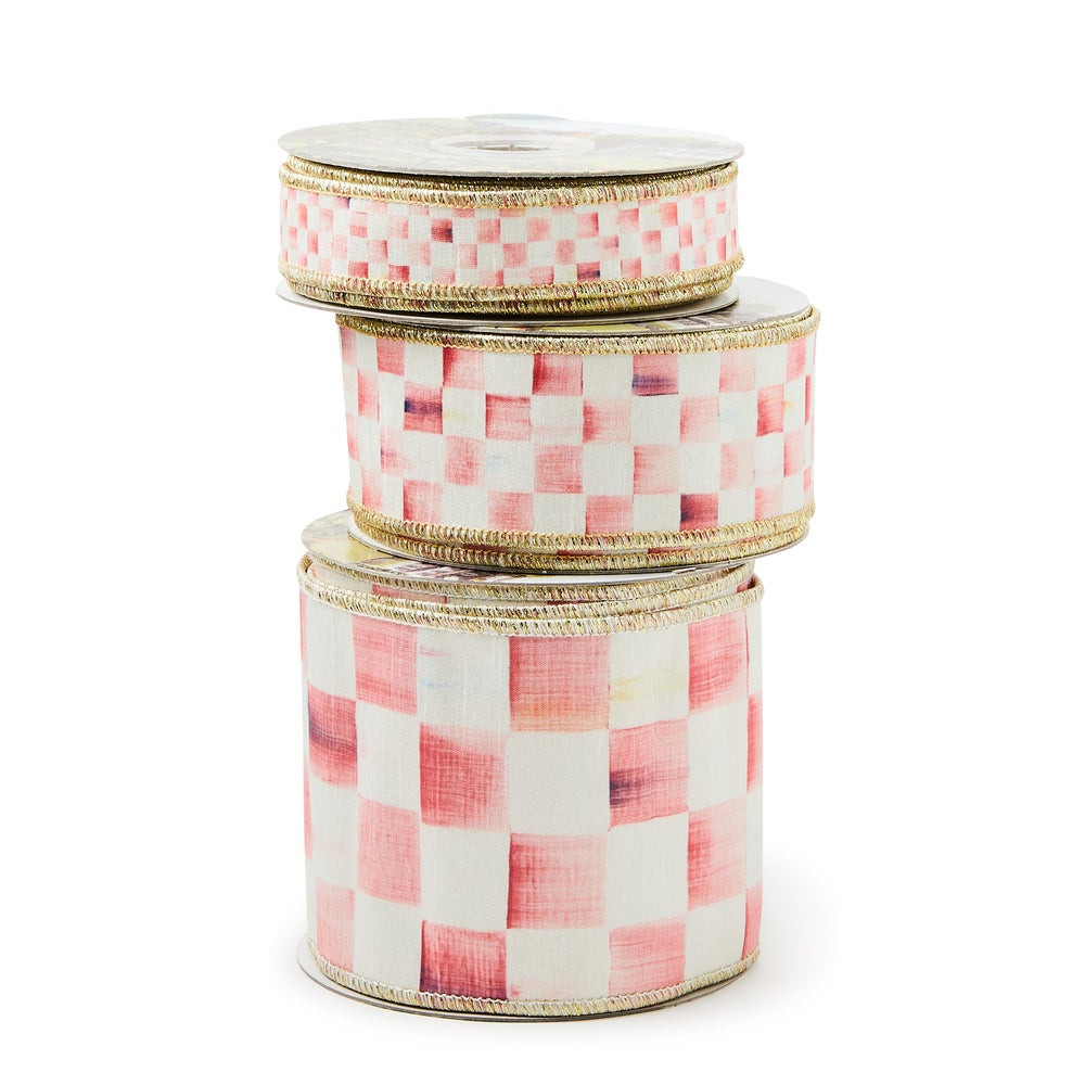 Rosy Check 4" Ribbon | MacKenzie-Childs