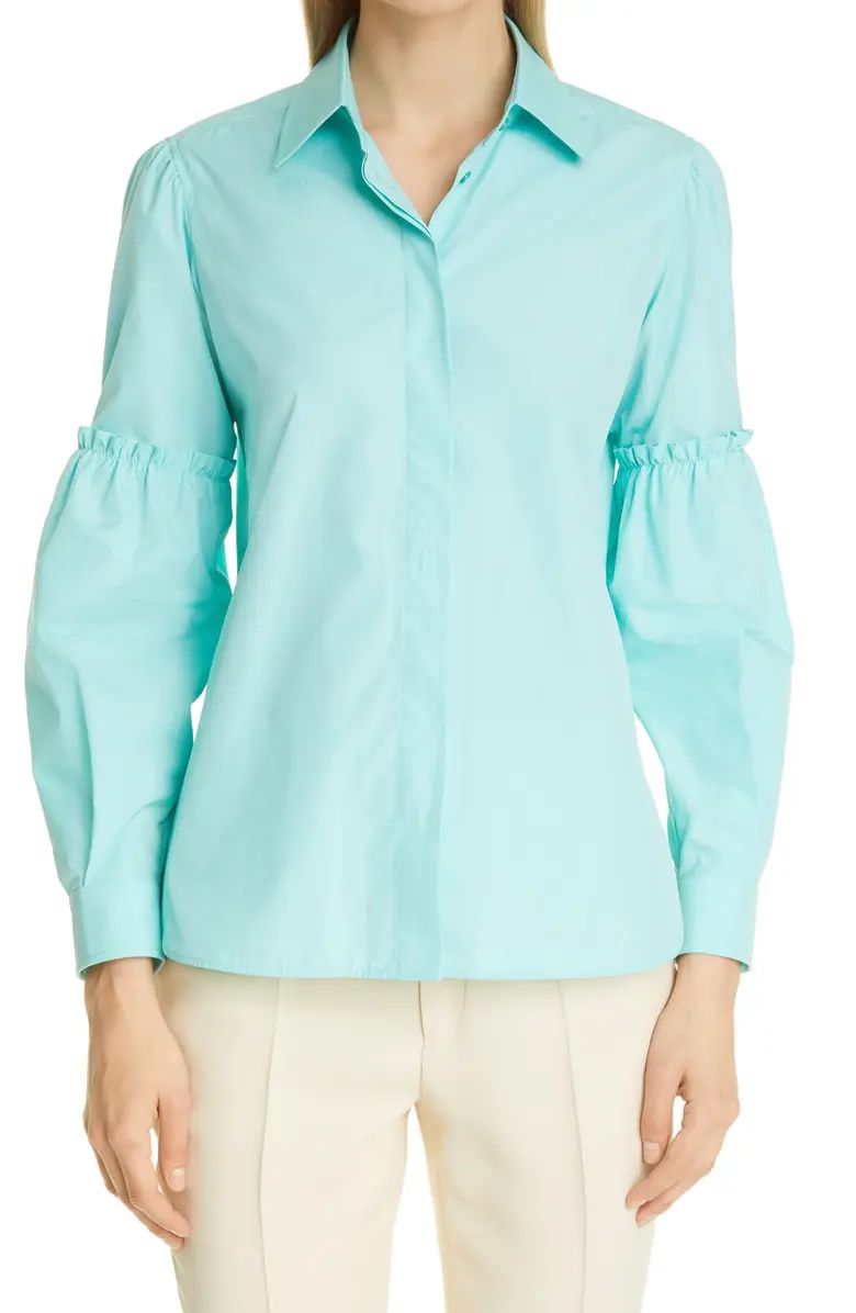 Max Mara Roseto Cotton Blouse Shirt | Nordstrom | Nordstrom