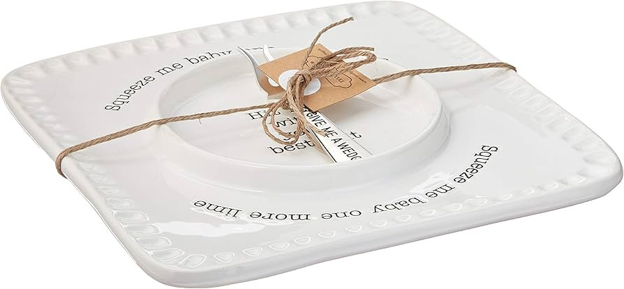 Mud Pie Lime and Salt Rimmer Margarita Set, Square, White | Amazon (US)