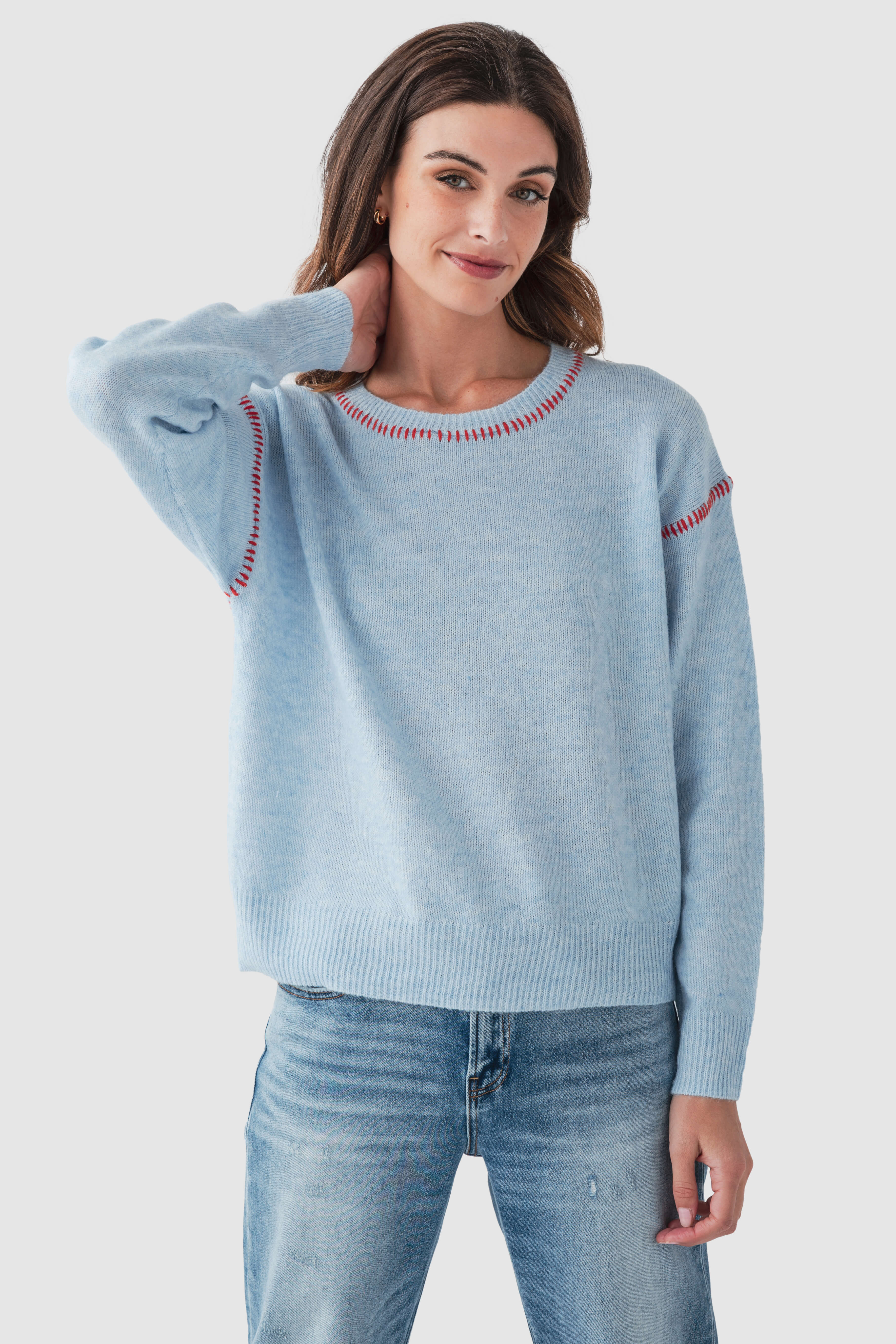 By Together Contrast Stitch Sweater | Social Threads