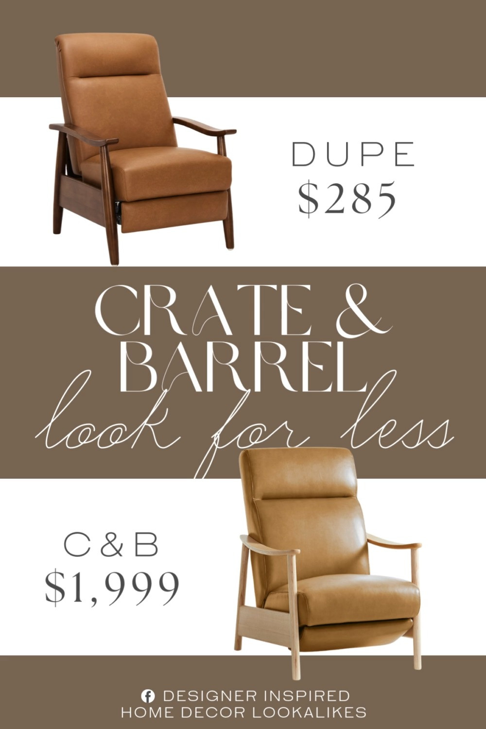 Inspired by Crate & Barrel Reclining Accent Chair. Plush-Back Recliner Chair. Mid-Century Modern Recliner. Modern Minimalist Accent Chair. Modern Lounge Chair Recliner. Living Room Accent Chair. Contemporary Leather Recliner. 

Home more affordable option find copy cat similar look for less budget friendly affordable cheap cheaper beautiful pretty. Clearance sale coupon code discount code promo code luxury lookalike look a like Inspo inspiration inspired by idea ideas Love like these? I share multiple every day in my FB group.
#crateandbarrelinspired #modernrecliner #leatheraccentchair #accentchair #furniturefinds #loungechair #livingroomchair #livingroominspo 

 #LTKHome