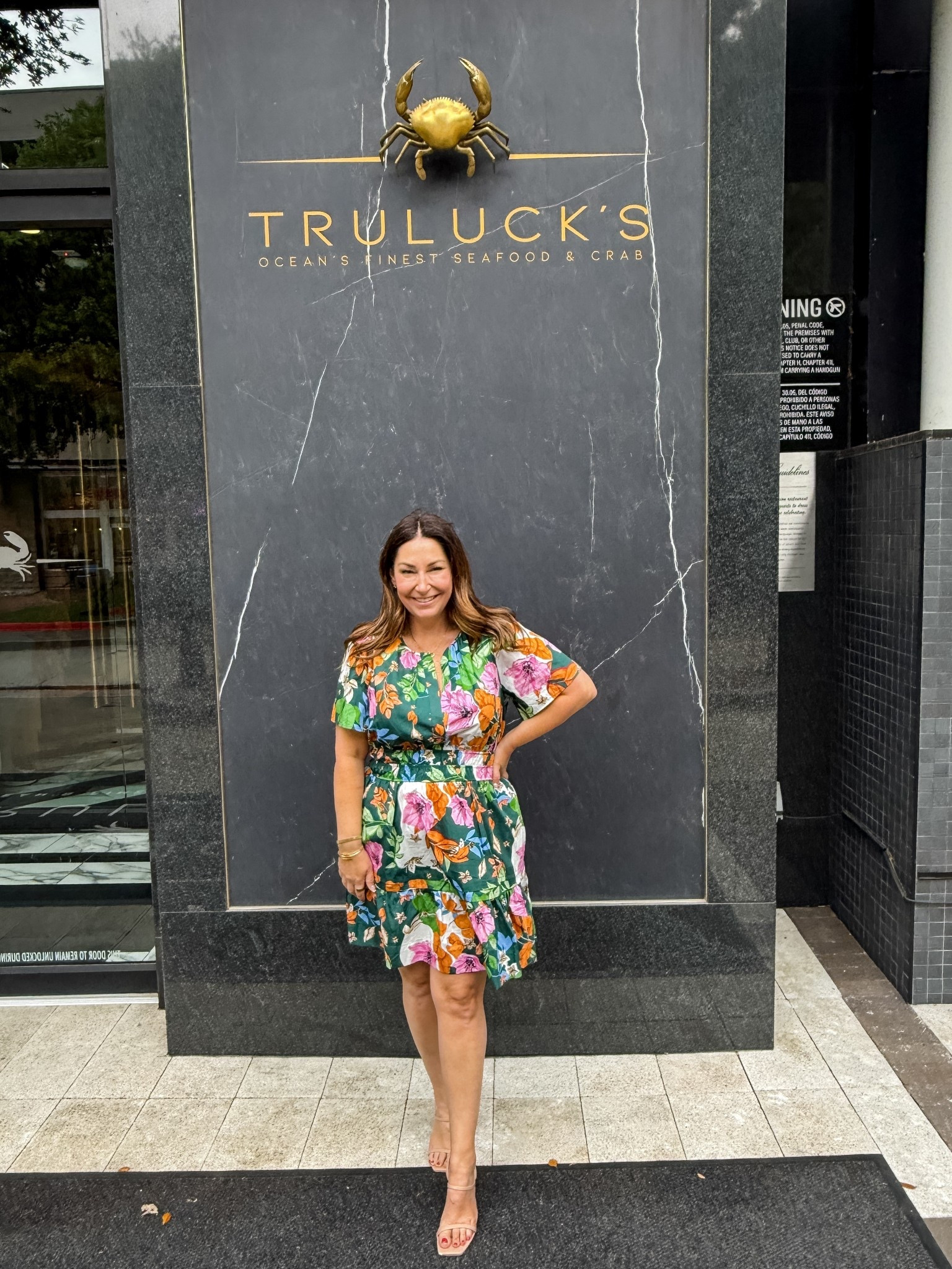 Dinner Date at our favorite restaurant! Wearing large in spring dress 

#LTKdayinmylife #LTKMidsize