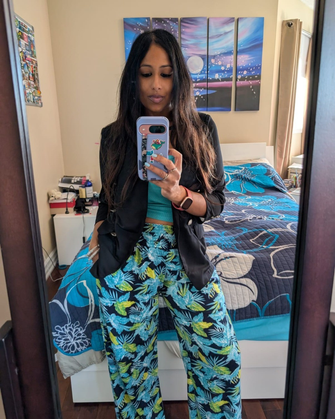 Floral pants, dress pants, blazer, work wear, office wear, office style, black blazer, floral print, spring fashion 

#LTKsummer #LTKstyletip #LTKworkwear