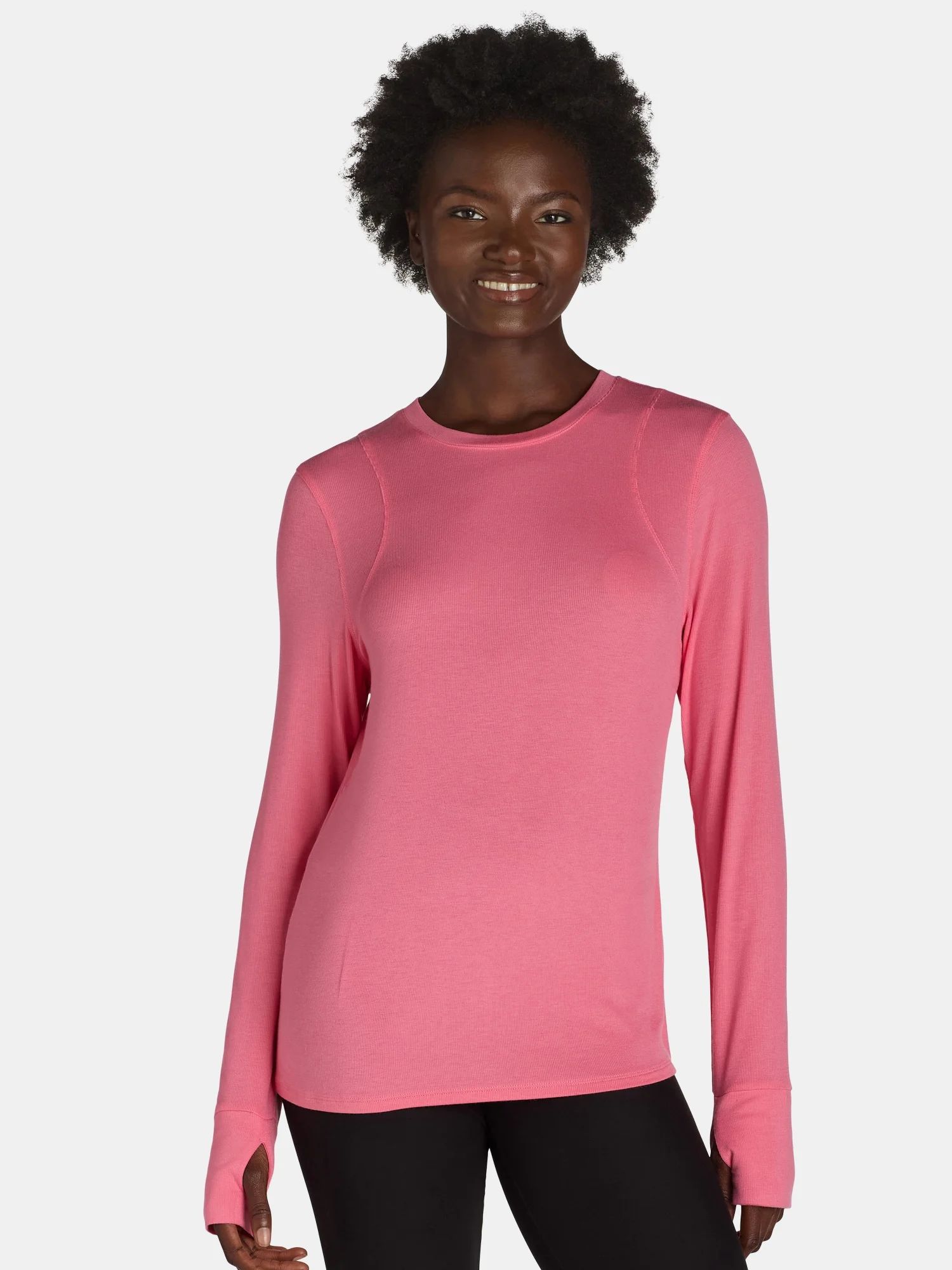 Avia Women's Outdoor Tee with Long Sleeves, Sizes XS-XXXL | Walmart (US)