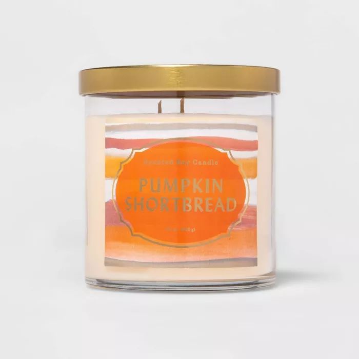 15.1oz Lidded Glass Jar 2-Wick Pumpkin Shortbread Candle - Opalhouse™ | Target