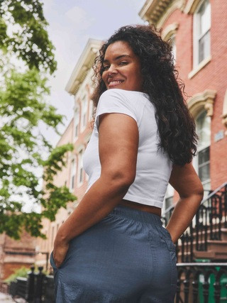 Momentum Flex Crop Tee | Athleta