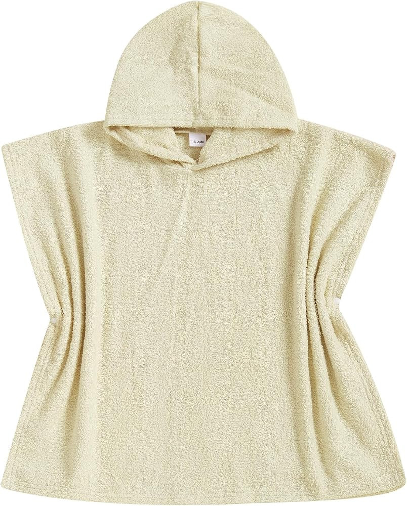 woshilaocai Toddler Swim Coverup Boy Girl Hooded Poncho Kid Baby Swimsuit Cover Up for Beach, Poo... | Amazon (US)