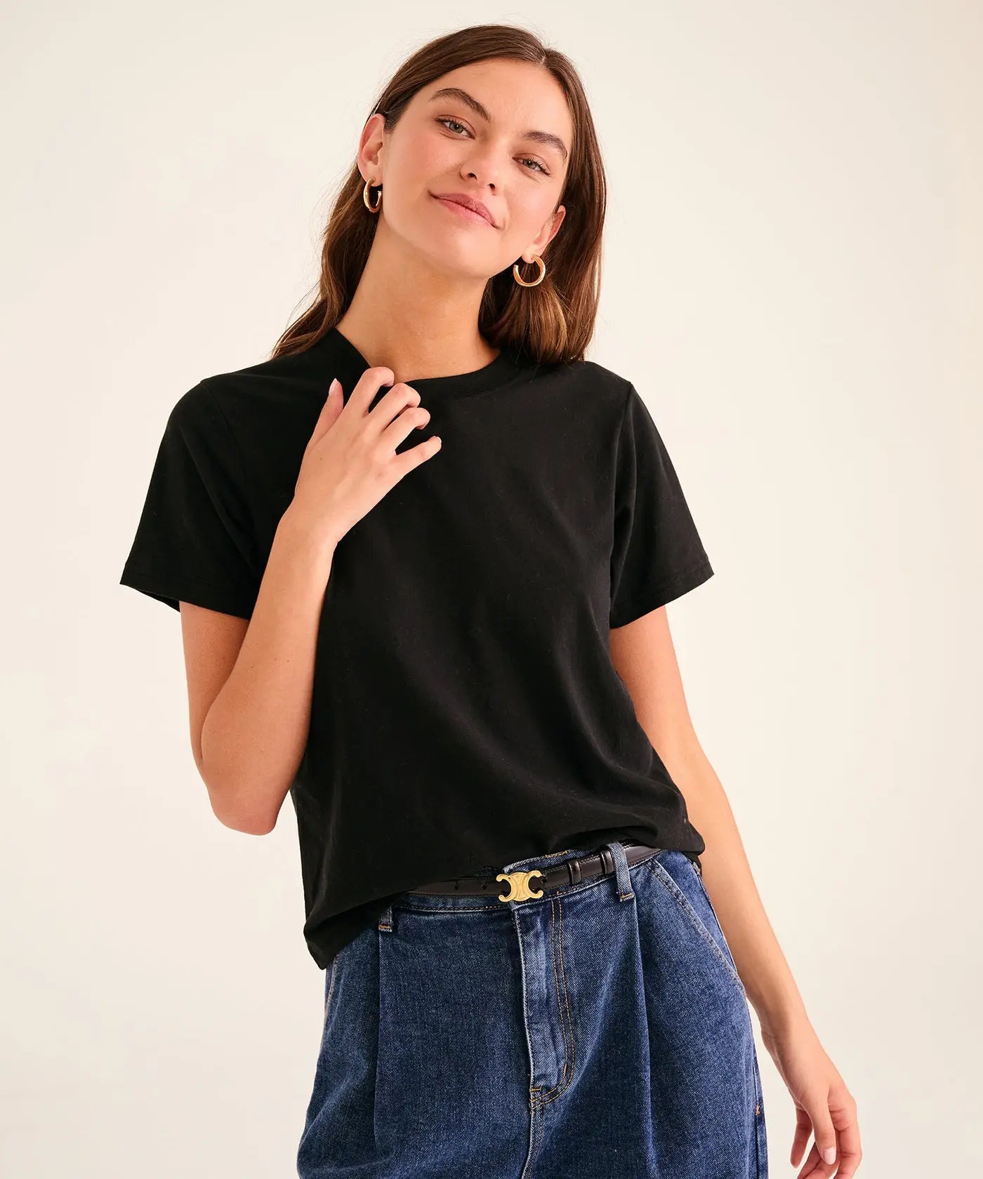 NAADAM The Classic Tee in Navy at Nordstrom, Size Xx-Small | Nordstrom
