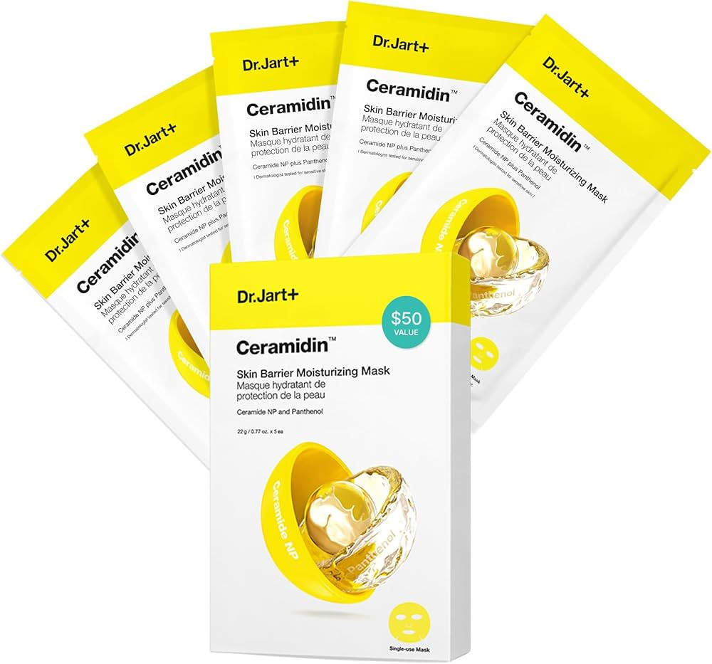 Dr.Jart+ Ceramidin Skin Barrier Moisturizing Korean Face Mask | Sheet Mask | Korean Skin Care | Amazon (US)