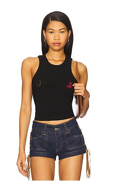 Understated Leather x REVOLVE Lucky Charm Tank Top in Black from Revolve.com | Revolve Clothing (Global)