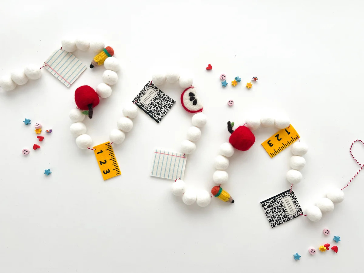 School Days Felt Ball Garland | Pearl & Jane
