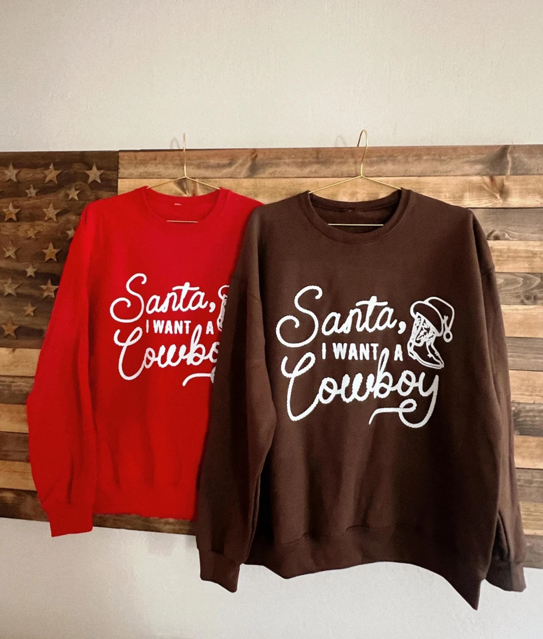 Santa, I Want A Cowboy Crewneck | Etsy (US)