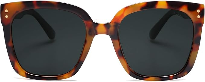 SOJOS Classic Square Sunglasses Large Frame Unisex UV400 Simple Chic Style SJ2146 | Amazon (US)