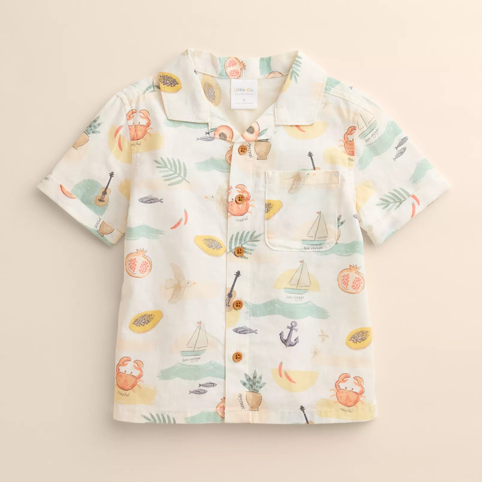 Kids 4-12 Little Co. by Lauren Conrad Short Sleeve Button-Front Shirt | Kohl's