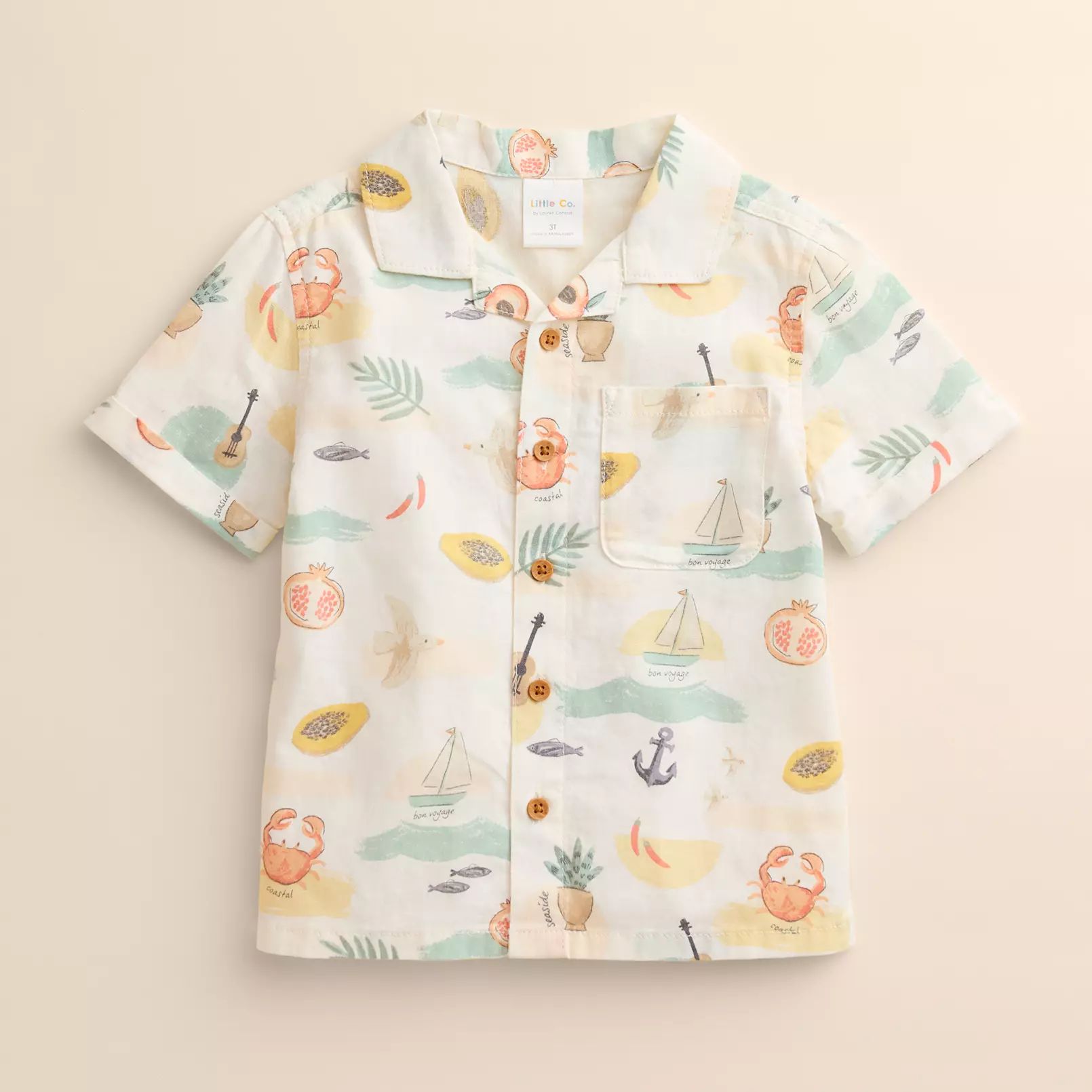 Kids 4-12 Little Co. by Lauren Conrad Short Sleeve Button-Front Shirt | Kohl's