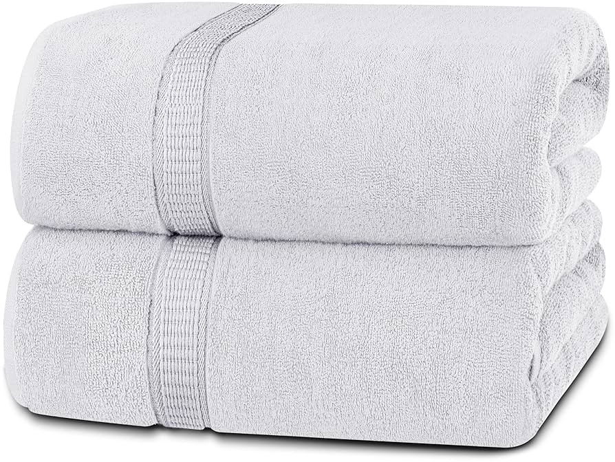 Utopia Towels Luxurious Jumbo Bath Sheet 2 Piece, 600 GSM, 35 by 70 Inches, 100% Ring Spun Cotton... | Amazon (US)