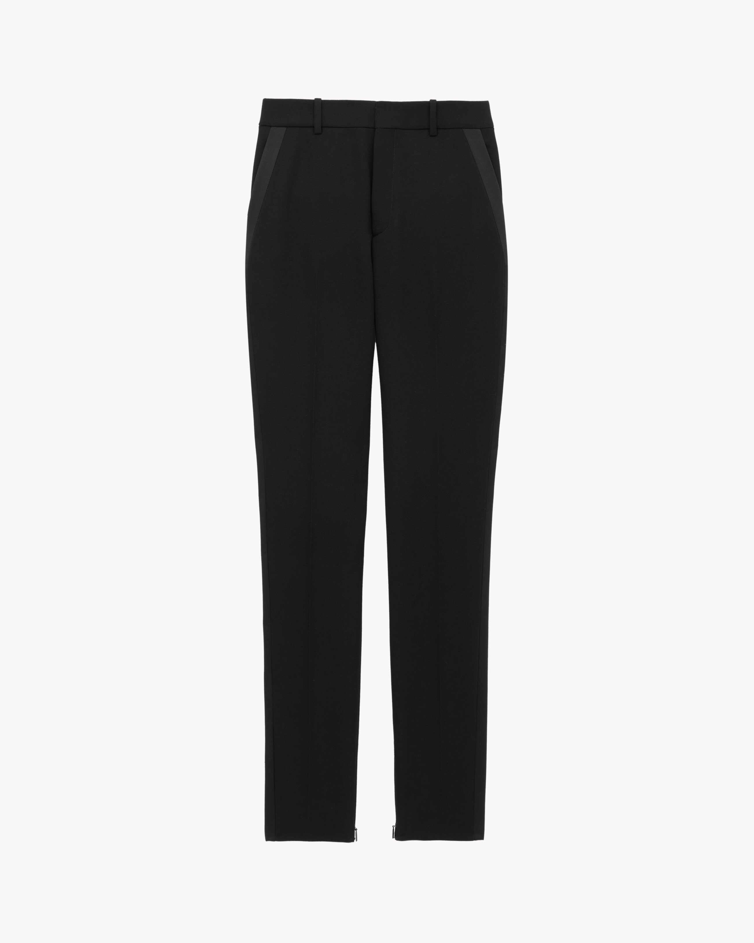 tuxedo pants in GRAIN DE POUDRE | Saint Laurent Inc. (Global)