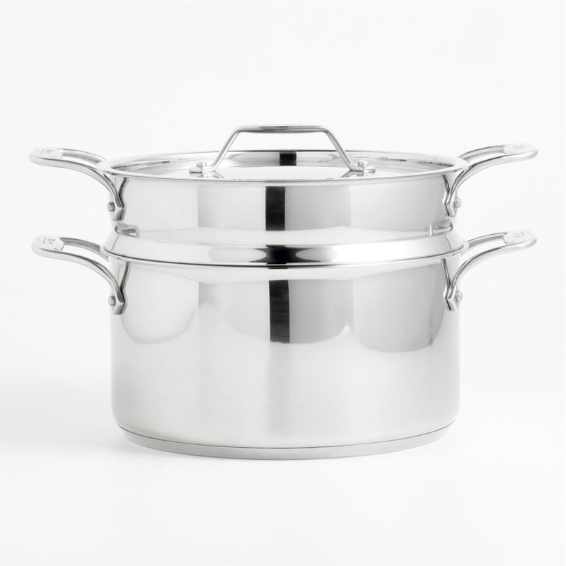 All-Clad Simply Strain 8-Qt. Stainless Steel Multipot with Insert + Reviews | Crate & Barrel | Crate & Barrel