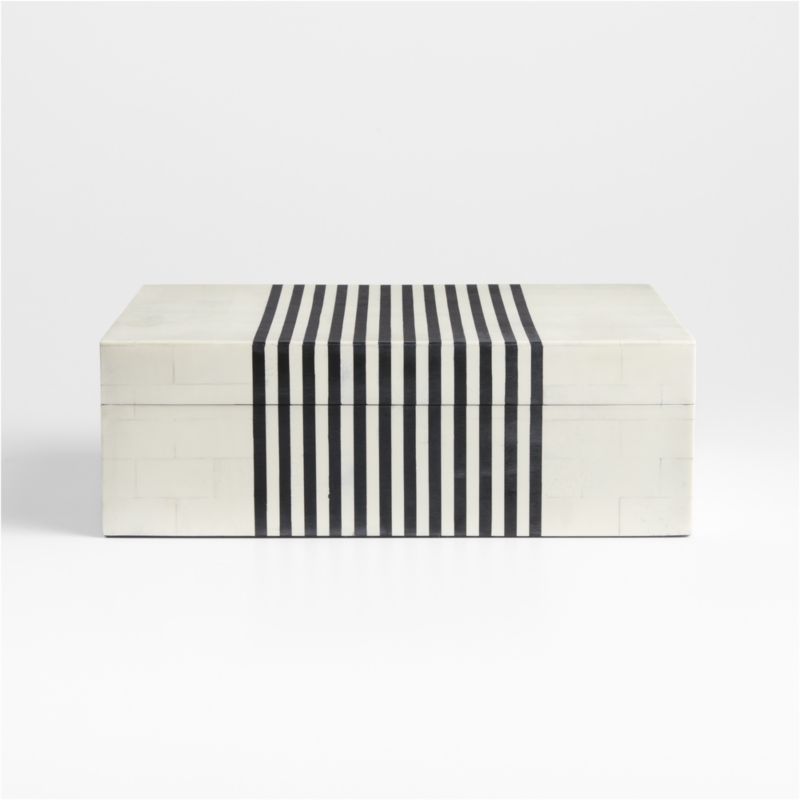 Clara Medium Resin Inlay Decorative Box + Reviews | Crate & Barrel | Crate & Barrel
