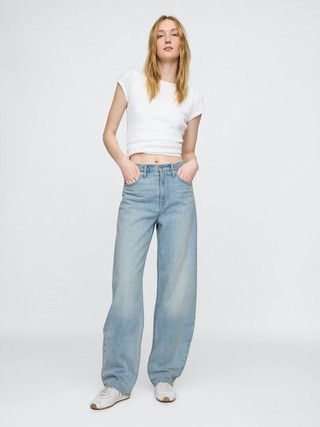 High Rise Barrel Jeans | Gap (US)