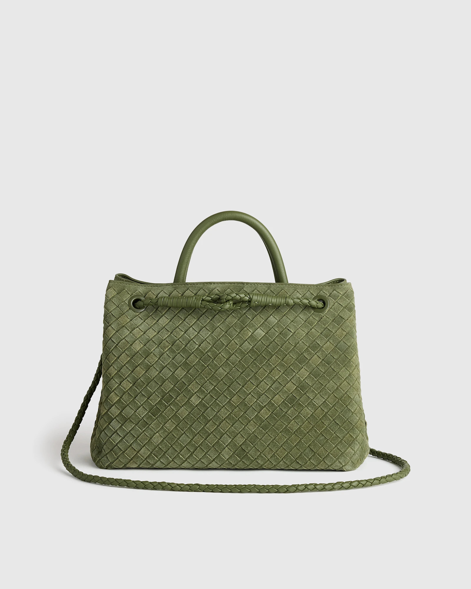Romy Suede Handwoven Satchel | Quince