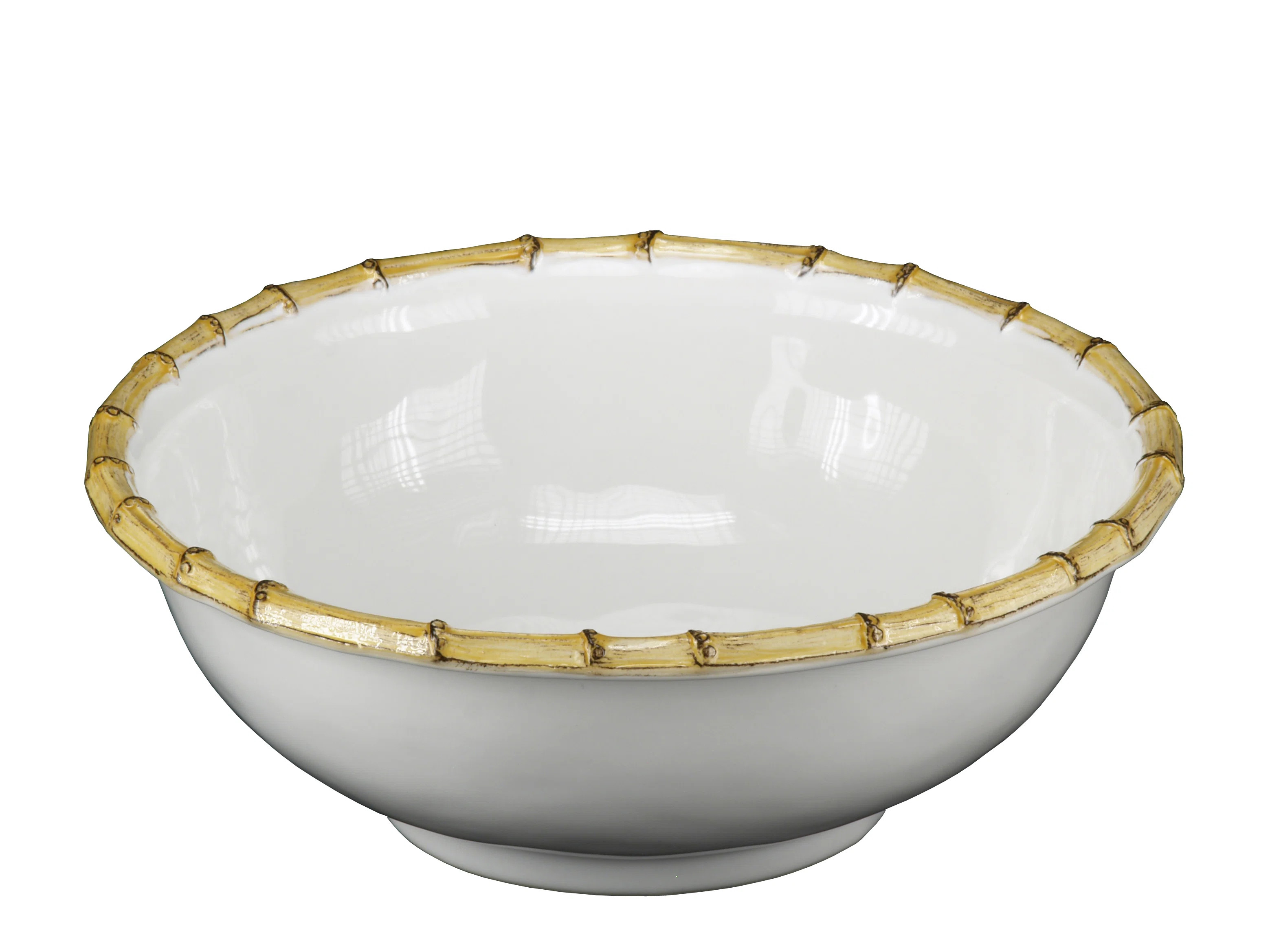 Juliska Bamboo 11" Serving Bowl - Natural/White | Wayfair | Wayfair North America