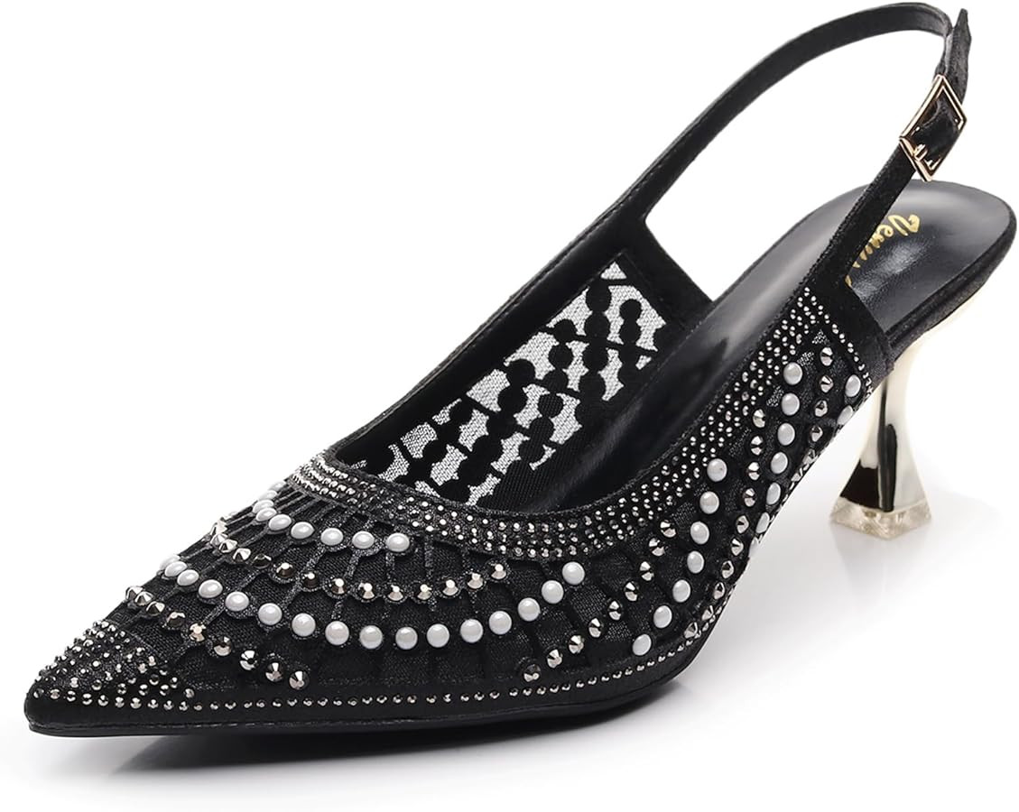 VenusCelia Women's Charming Lady Slingback Pump Shoe | Amazon (US)