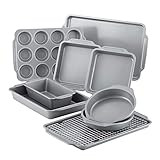 Farberware Nonstick Steel Bakeware Set with Cooling Rack, Baking Pan and Cookie Sheet Set with Nonst | Amazon (US)