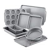 Farberware Nonstick Steel Bakeware Set with Cooling Rack, Baking Pan and Cookie Sheet Set with Nonst | Amazon (US)