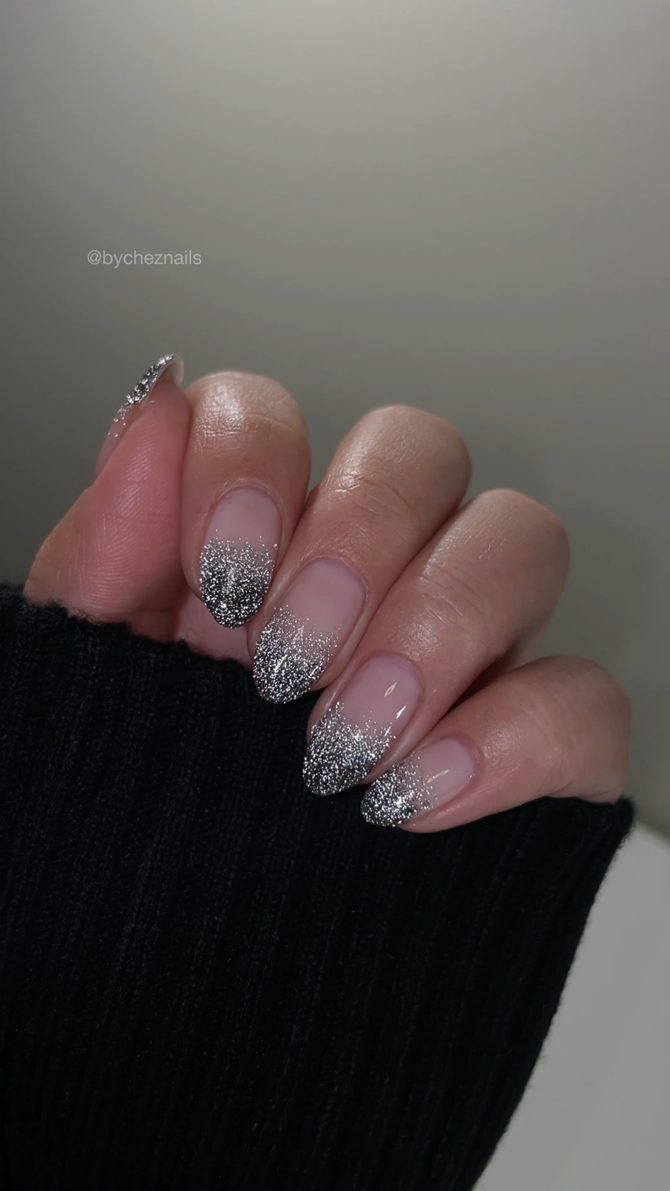 Do you prefer with or without flash? “Lazy gradient” featuring silver and black reflective glitters 🖤🪩 This is such an easy DIY nail art look since it requires no tools! elegant nail inspo, glitter gradient nails, wedding nails, party nails

#LTKbeauty #LTKwedding