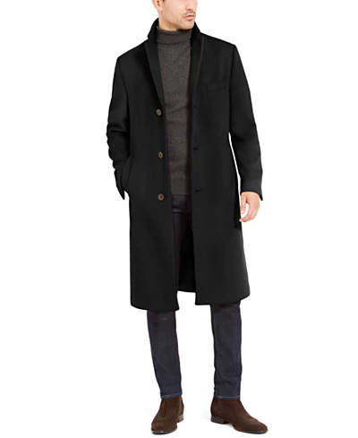 Lauren Ralph Lauren Men’s Luther Luxury Blend Overcoat & Reviews - Coats & Jackets - Men - Macy... | Macys (US)