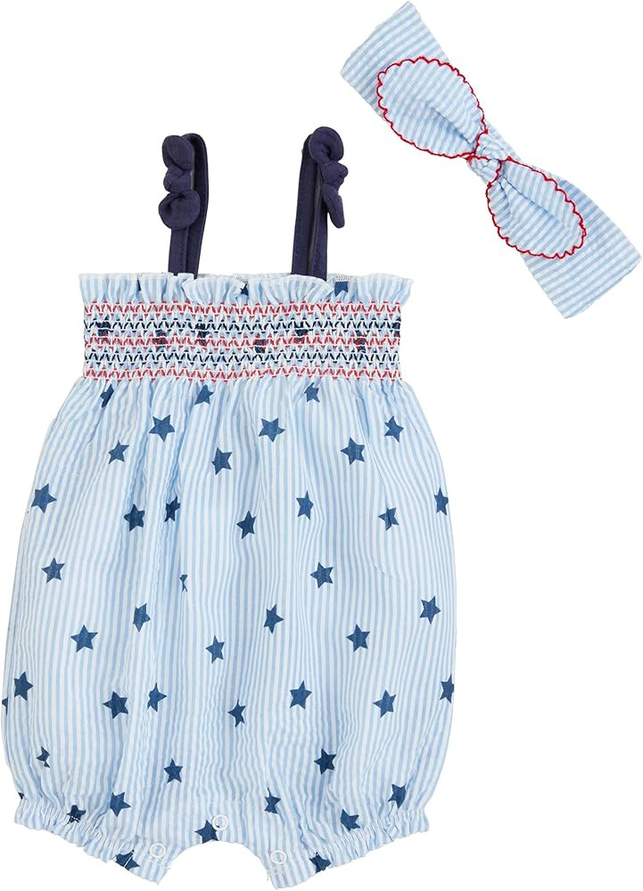 Mud Pie Unisex Baby Baby Girlprinted Seersucker Romper; | Amazon (US)