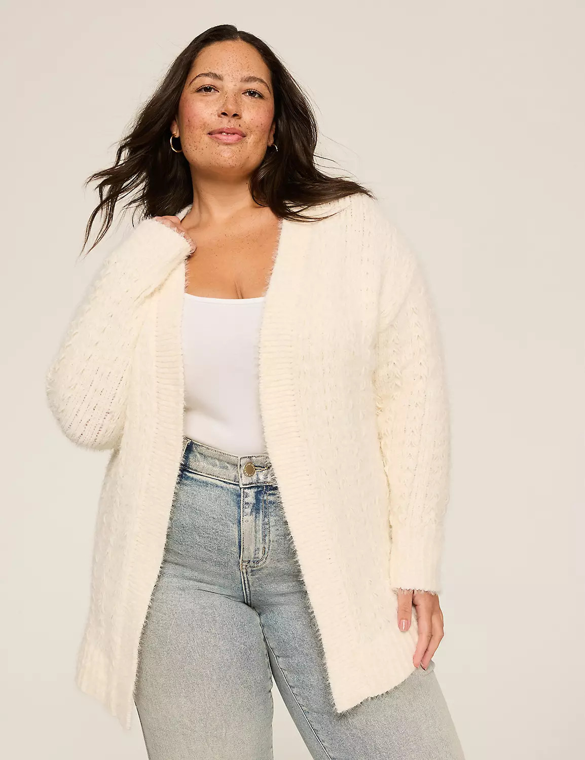 Open-Front Stitch Cardigan | LaneBryant | Lane Bryant (US)
