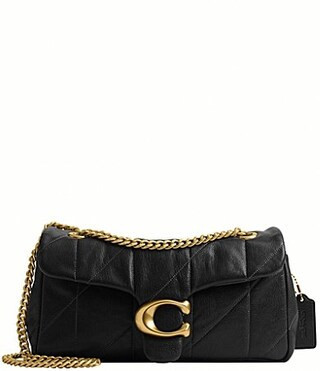 COACH Tabby 26 Soft Quilted Leather Chain Shoulder Bag - Black | Dillard's